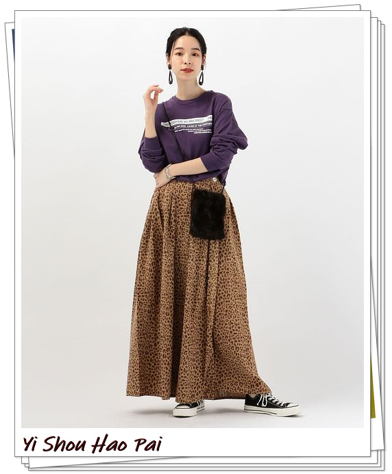 新款豹纹半身裙的搭配,豹纹半身裙穿搭春