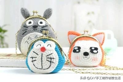 钩织扁包零钱包,钩织拉链零钱包