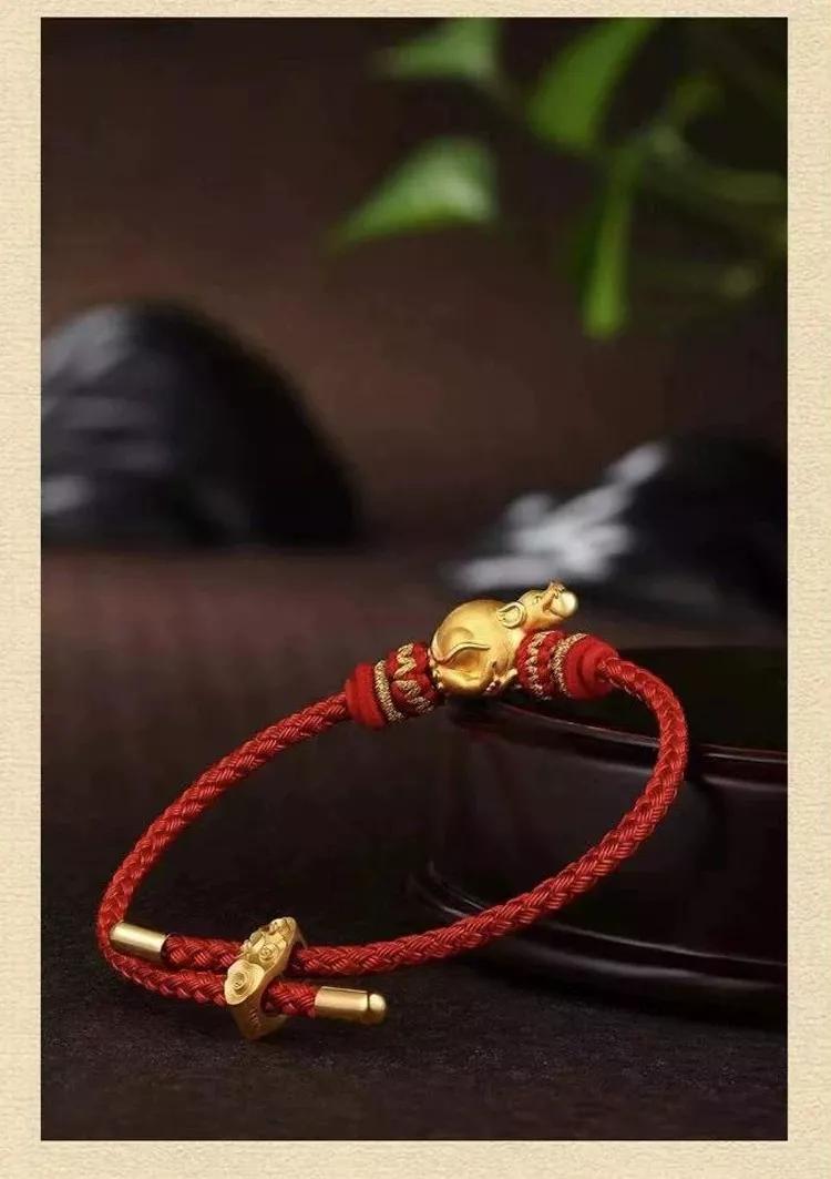 千年珠宝虎头玛瑙手串,老凤祥足金貔貅黑曜石手串