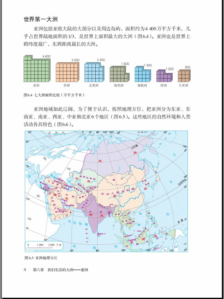 人教版七年级地理教材电子书,地理课本七下人教版电子课本