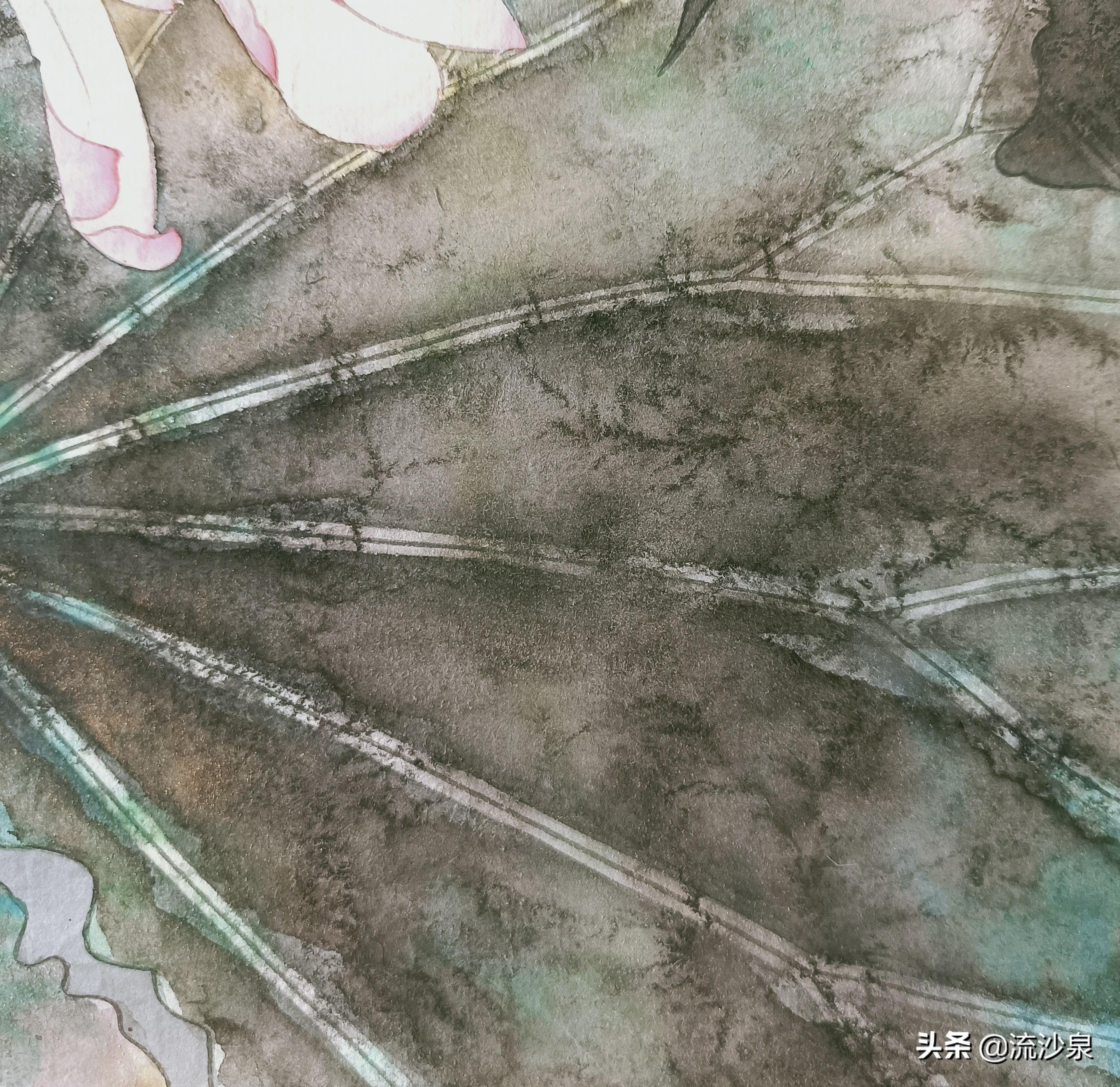 工笔画撒盐法的作品,工笔画上色如何撒盐