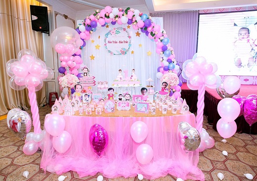 宝宝百日宴气球装饰布置,宝宝宴大小气球布置教程