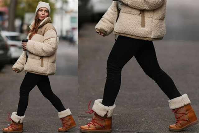冬天别买浅色翻毛皮靴,冬天别再露脚脖