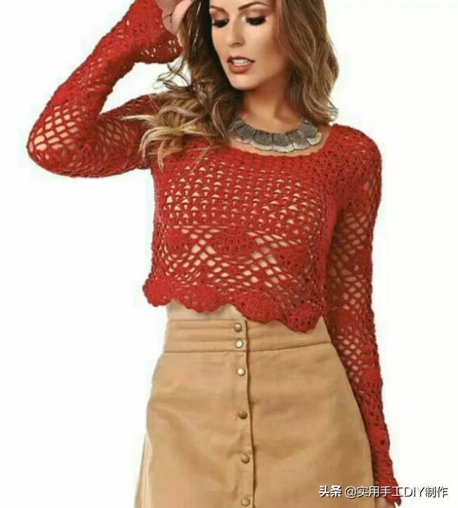 云帛蕾丝圆领披肩钩针图解,蕾丝棒针花样图解