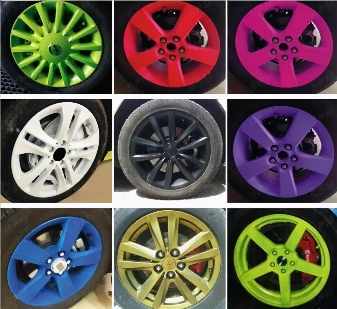 轮毂改色可爱,轮毂改色质感效果