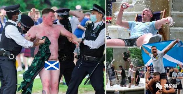 街头斗殴、醉酒裸奔...一大波短裙男子不顾警告涌入伦敦