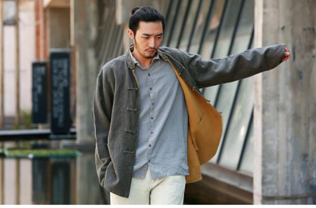 男士棉麻长袖中国风搭配,生活布衣棉麻男士休闲