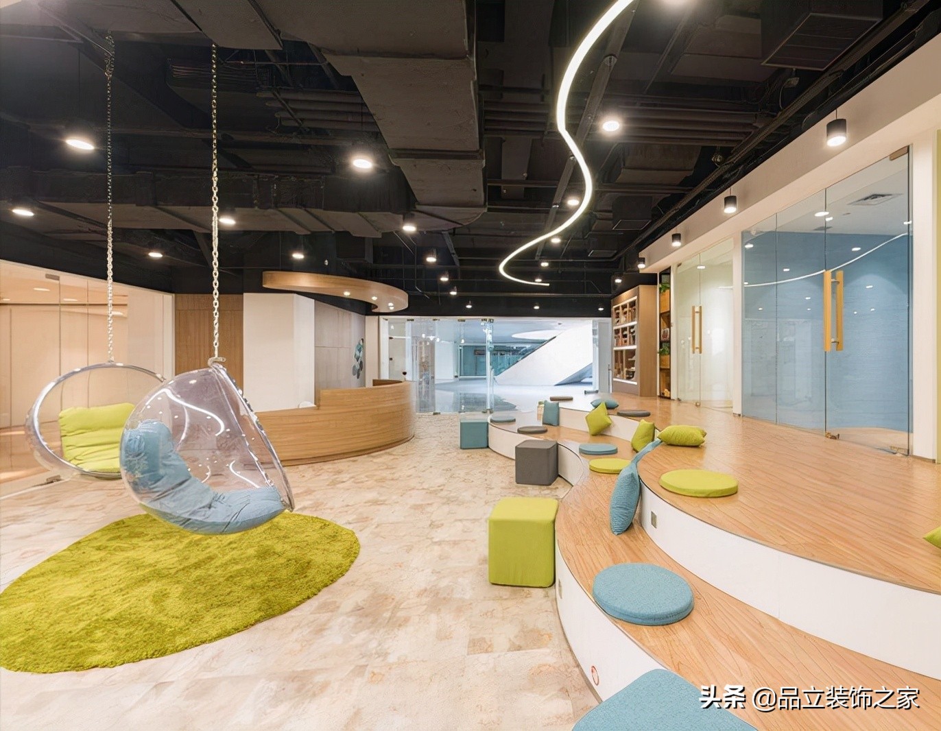 英语培训机构装修设计效果图,90平英语培训机构装修风格案例