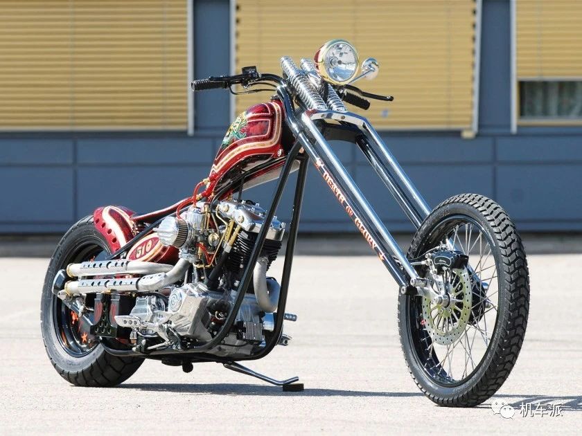 哈雷铲头复古机车,哈雷改装复古高把案例