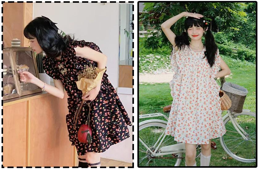 油画裙半身裙,吊带油画裙