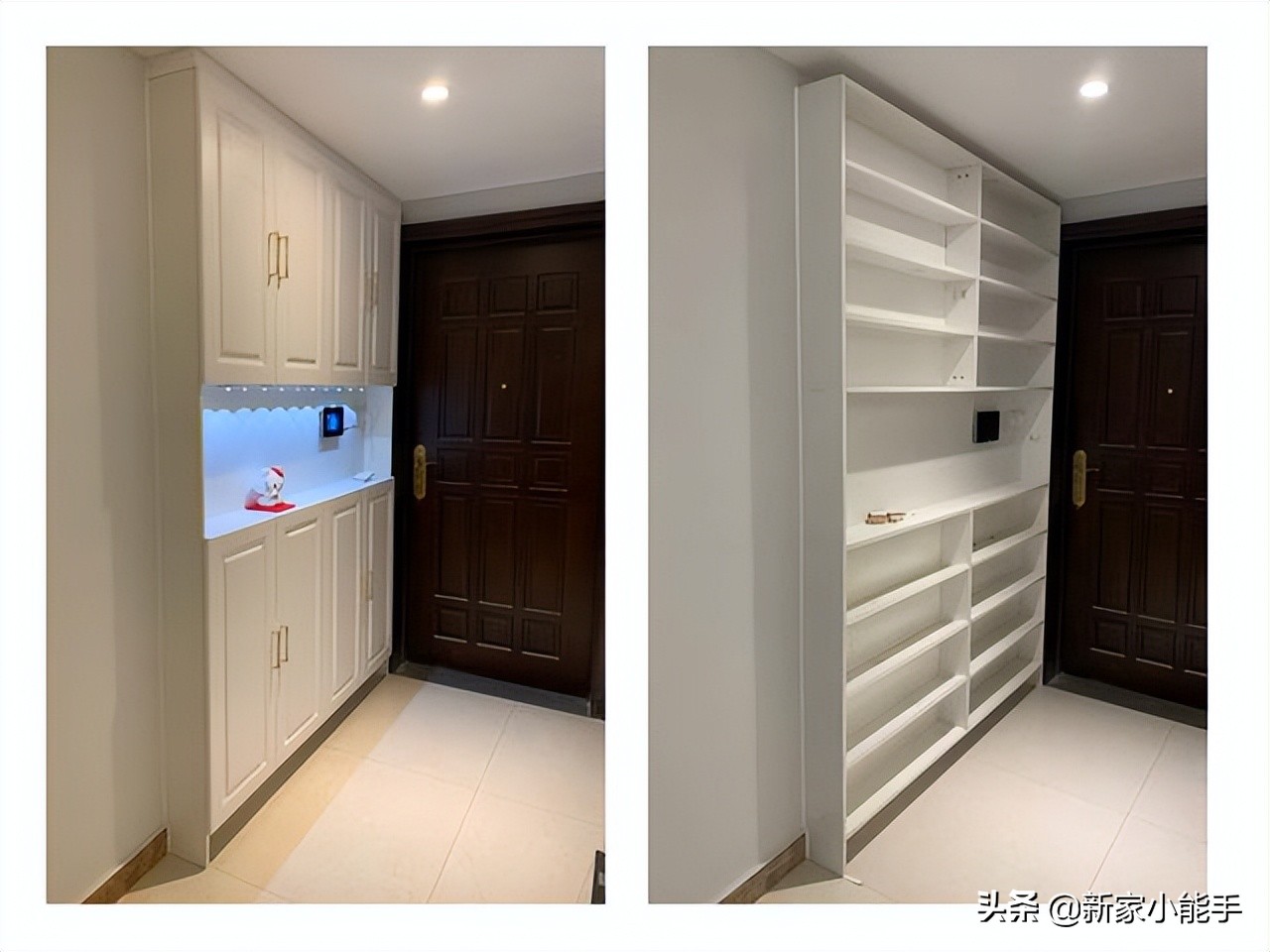 入户门鞋柜怎么设计不占空间,户型小的鞋柜怎么装修好看