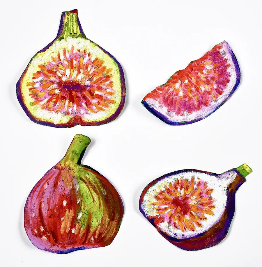 6-12岁儿童油画棒画教程,油画棒水彩结合作品儿童画