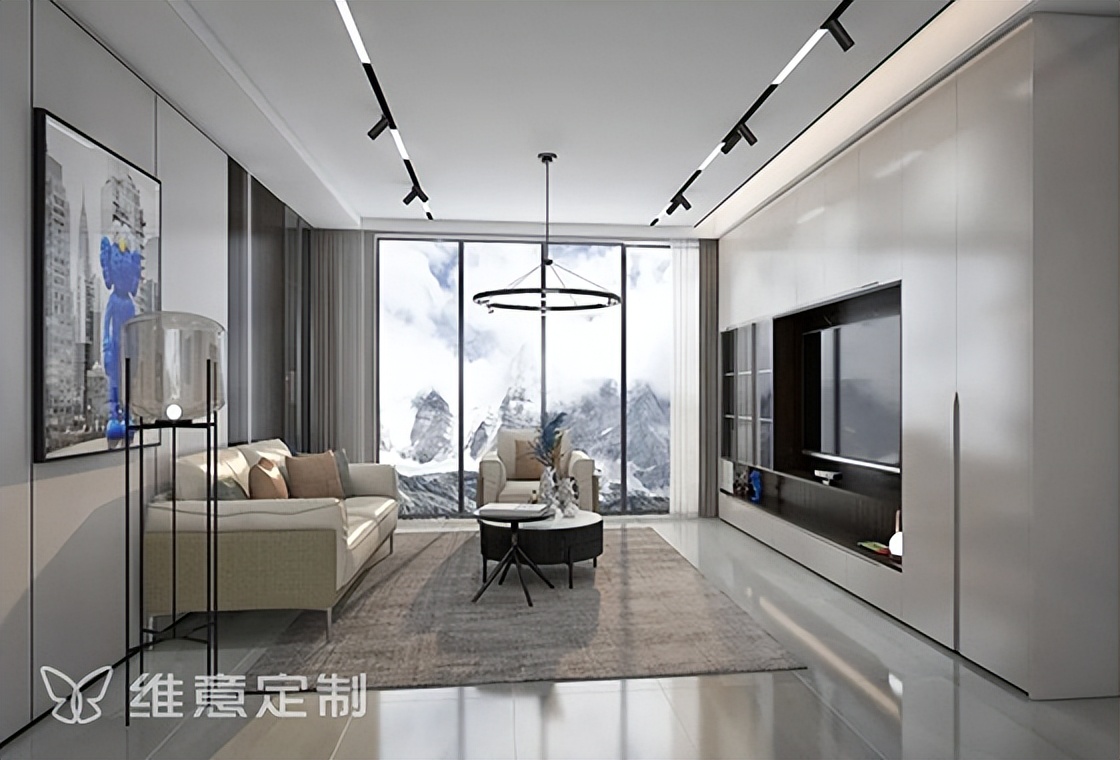 维意定制电视柜效果图,维意定制满墙电视柜