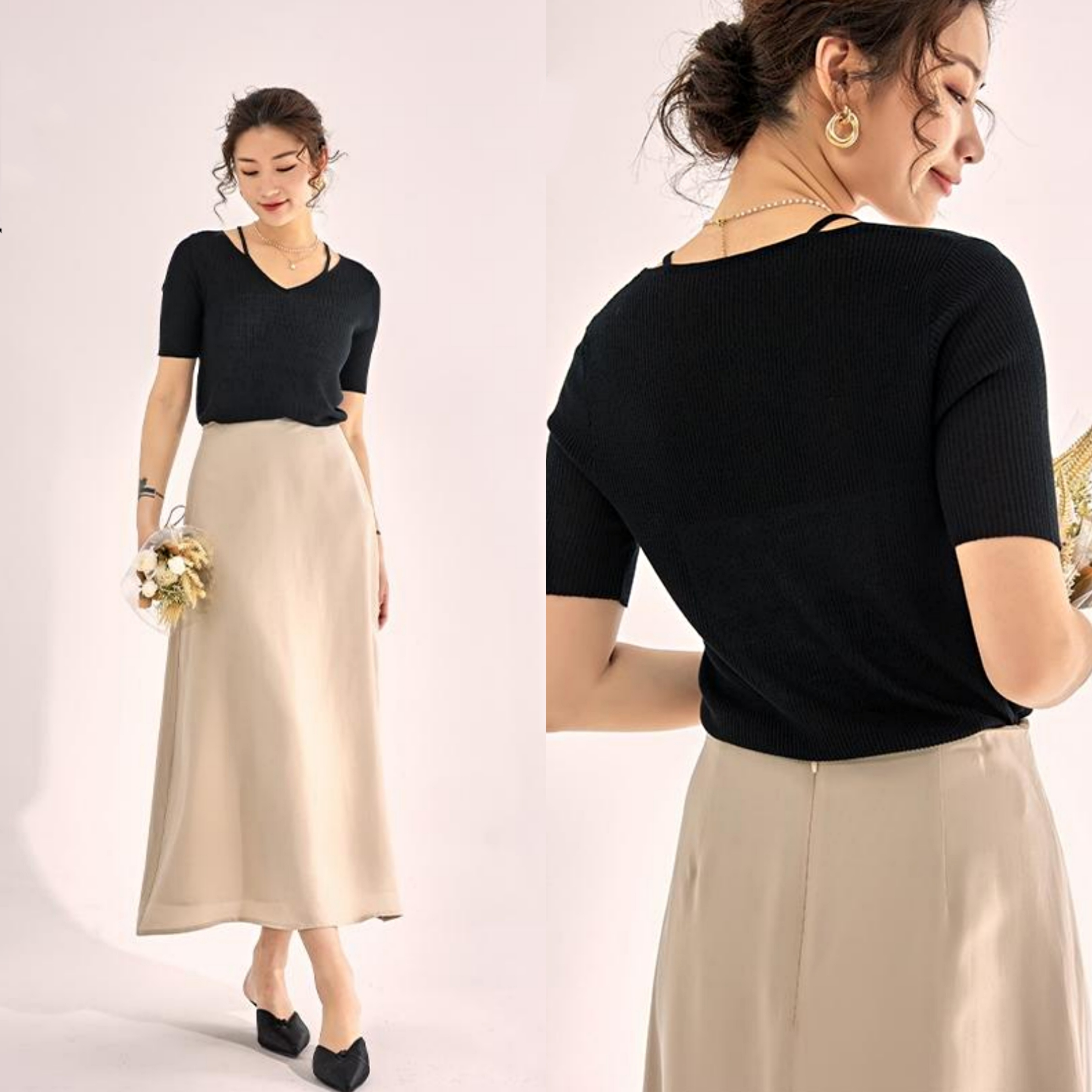 夏天穿什么款式的裙子显年轻时尚,夏季短款白裤裙穿搭