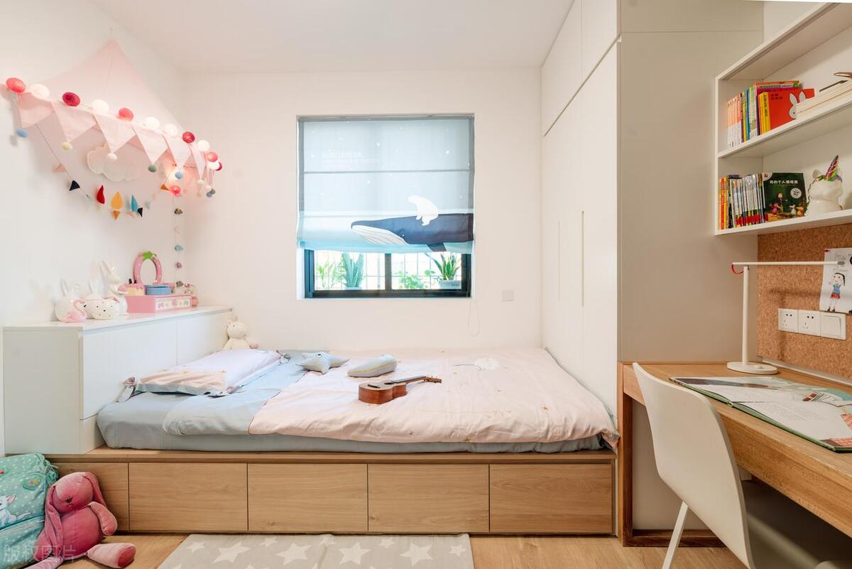 儿童房床柜子一体的装修,超实用的儿童房装修攻略了解一下