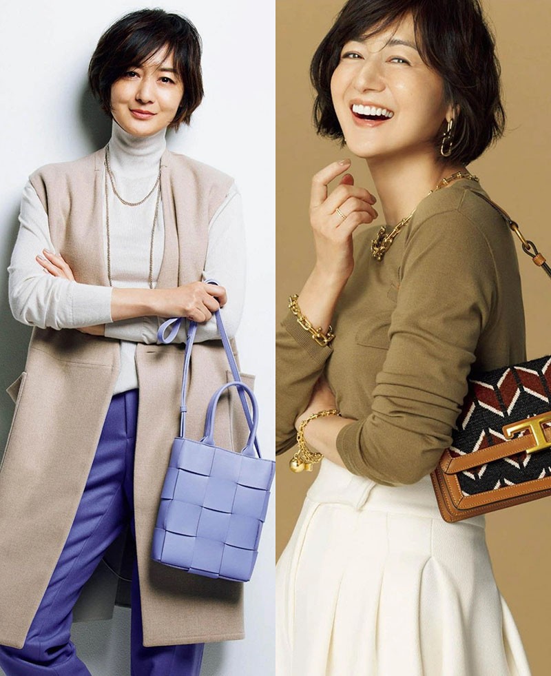 50多岁的日本模特富冈佳子,50岁日本女性富冈佳子冬季穿衣