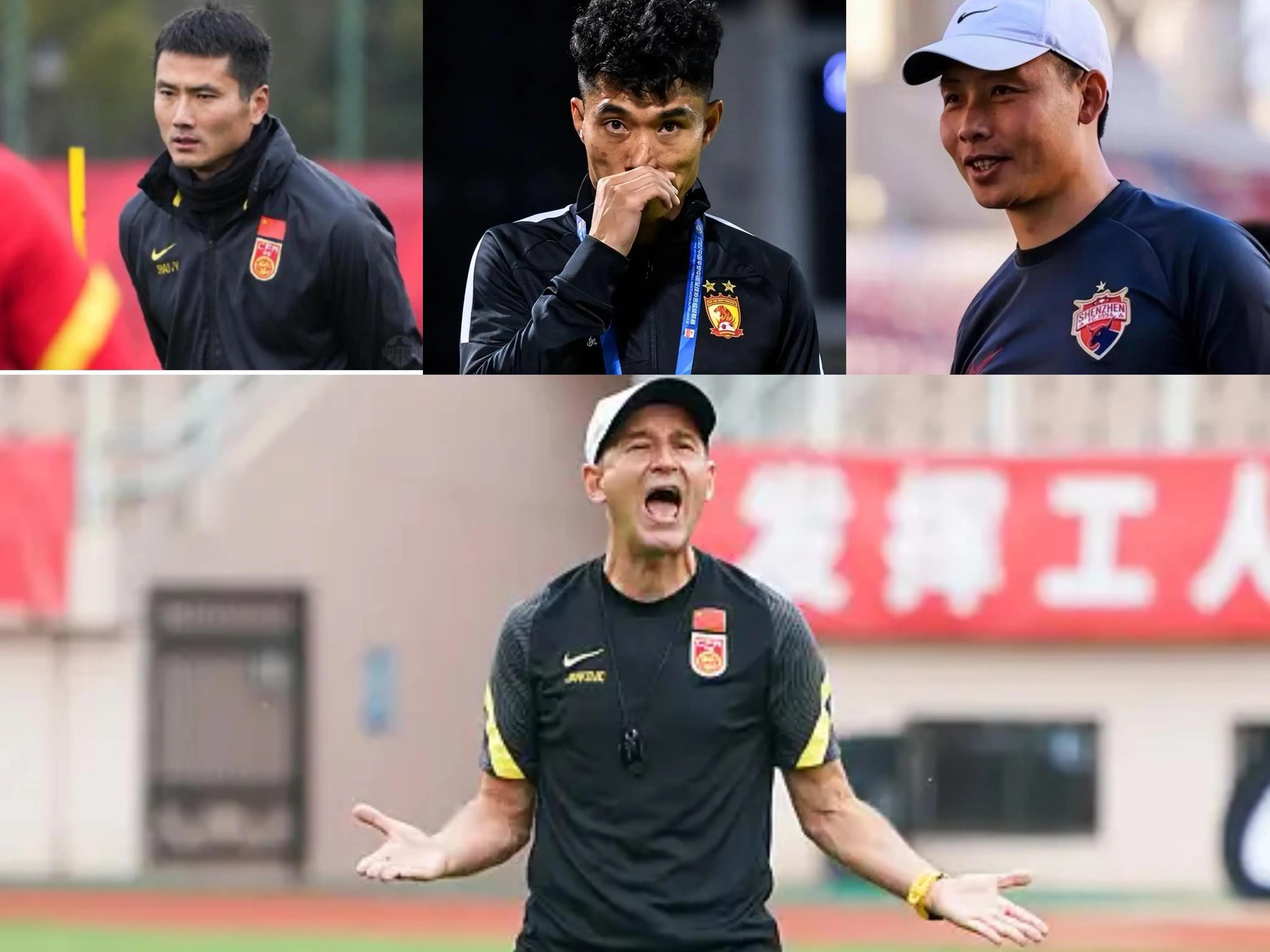 国足助教陈涛郑智邵佳一同框,邵佳一郑智陈涛国家队教练组