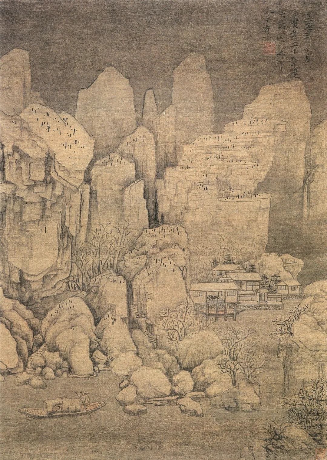 山水画入门临摹作品,山水画入门线条练习