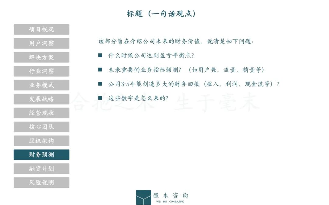 品牌商业计划书模板,项目商业计划书模板
