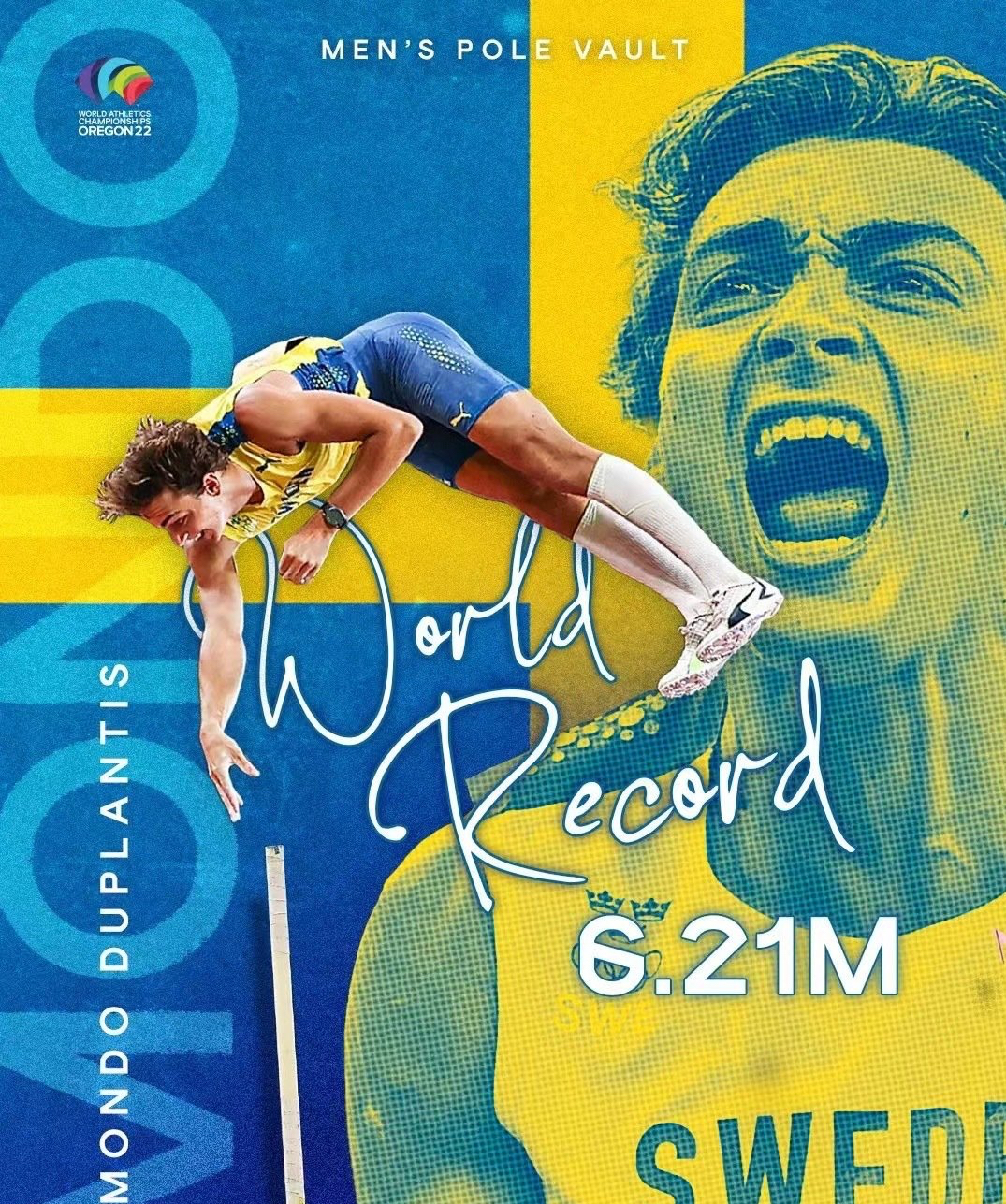 杜普兰蒂斯挑战撑杆跳世界纪录,杜普兰蒂斯6米23创世界纪录