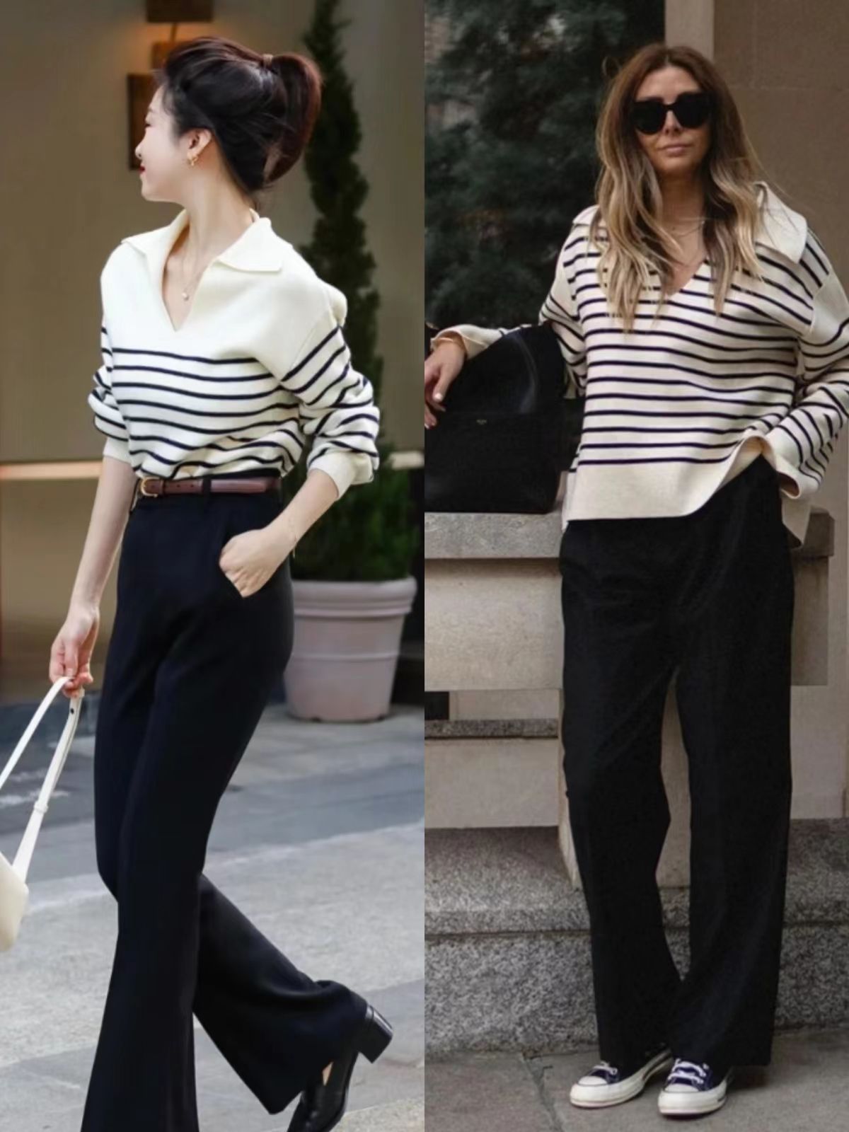 毛衣开衫里面怎么搭配不老气,秋冬季节几种简单实用的毛衣搭配