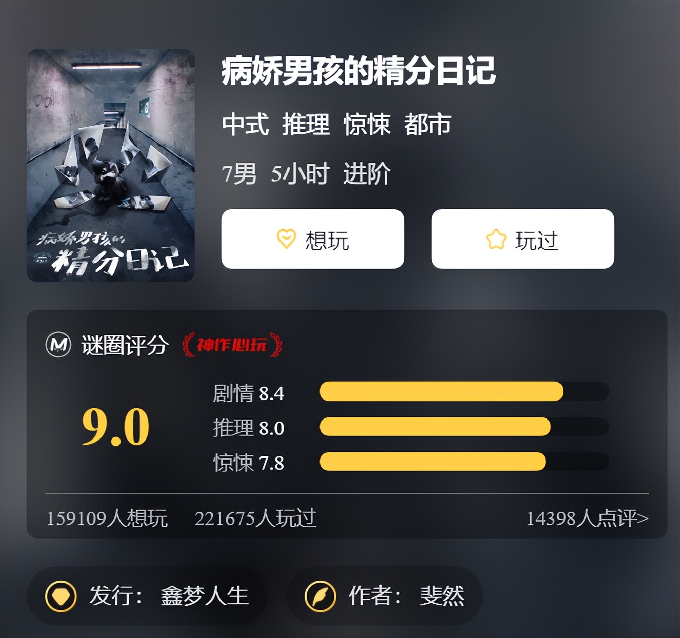 剧本杀神作,有哪些特别值得玩的剧本杀