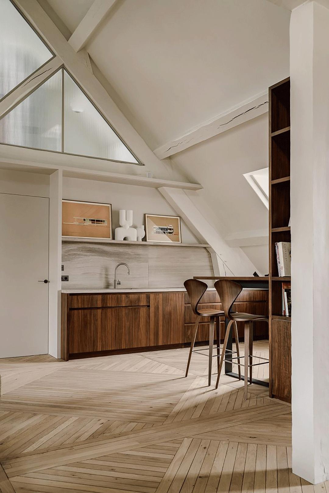 挑高loft新中式风格公寓,28平loft公寓简洁清新风格