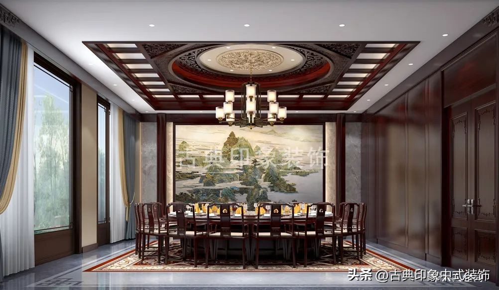 江南风格室内装修设计会所,中式园林会所效果图