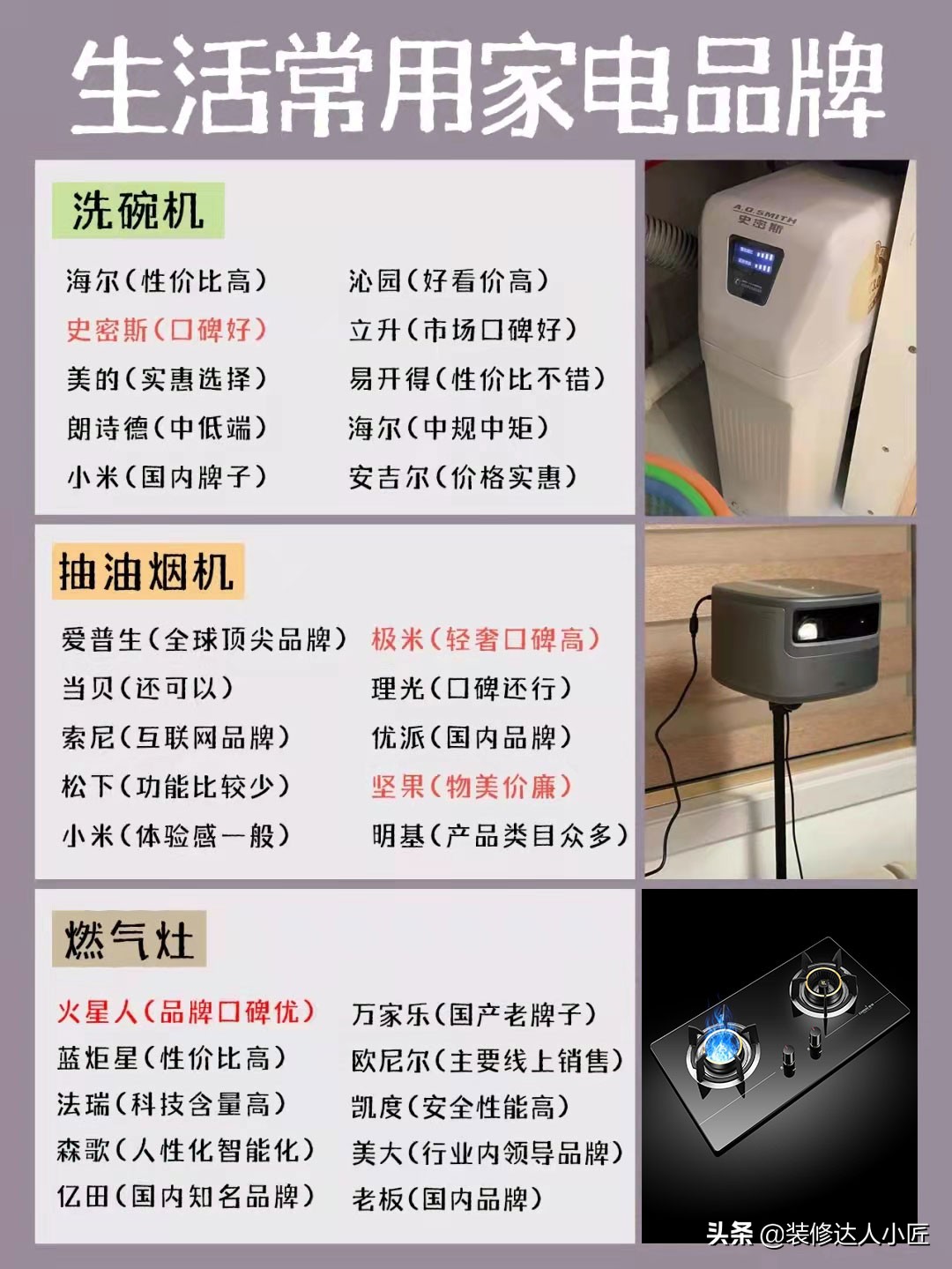 各种家电推荐的品牌有哪些,十款最好用的家电品牌有哪些