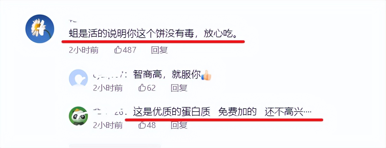 网友买饼发现虫,网友在华莱士汉堡吃出整块生肉