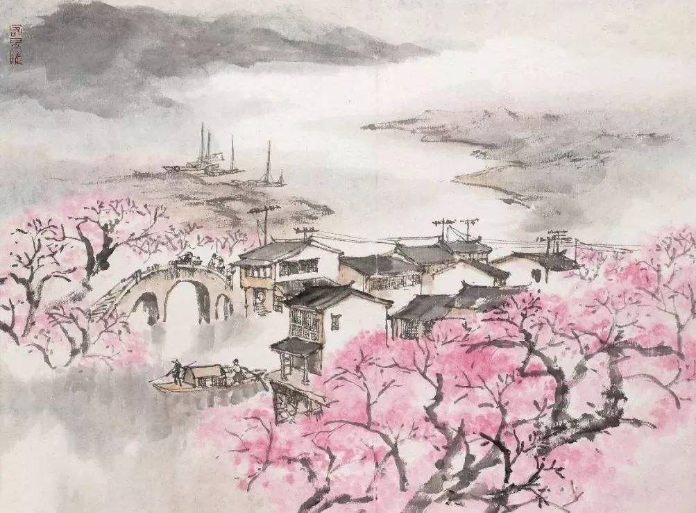 60句桃花诗词惊艳了春天,描写桃花的七言六句古诗