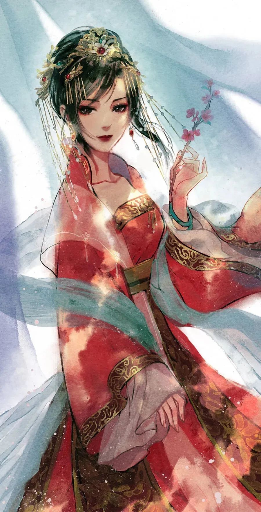 古风动漫女壁纸霸气绝美,古风手机壁纸高清全面屏