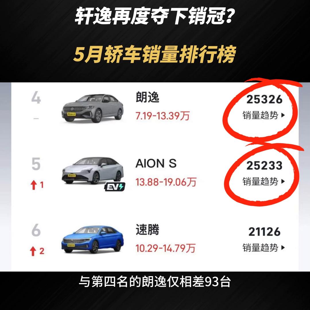 5月轩逸汽车销量排行榜及价格,秦plusdmi销量什么时候超过轩逸