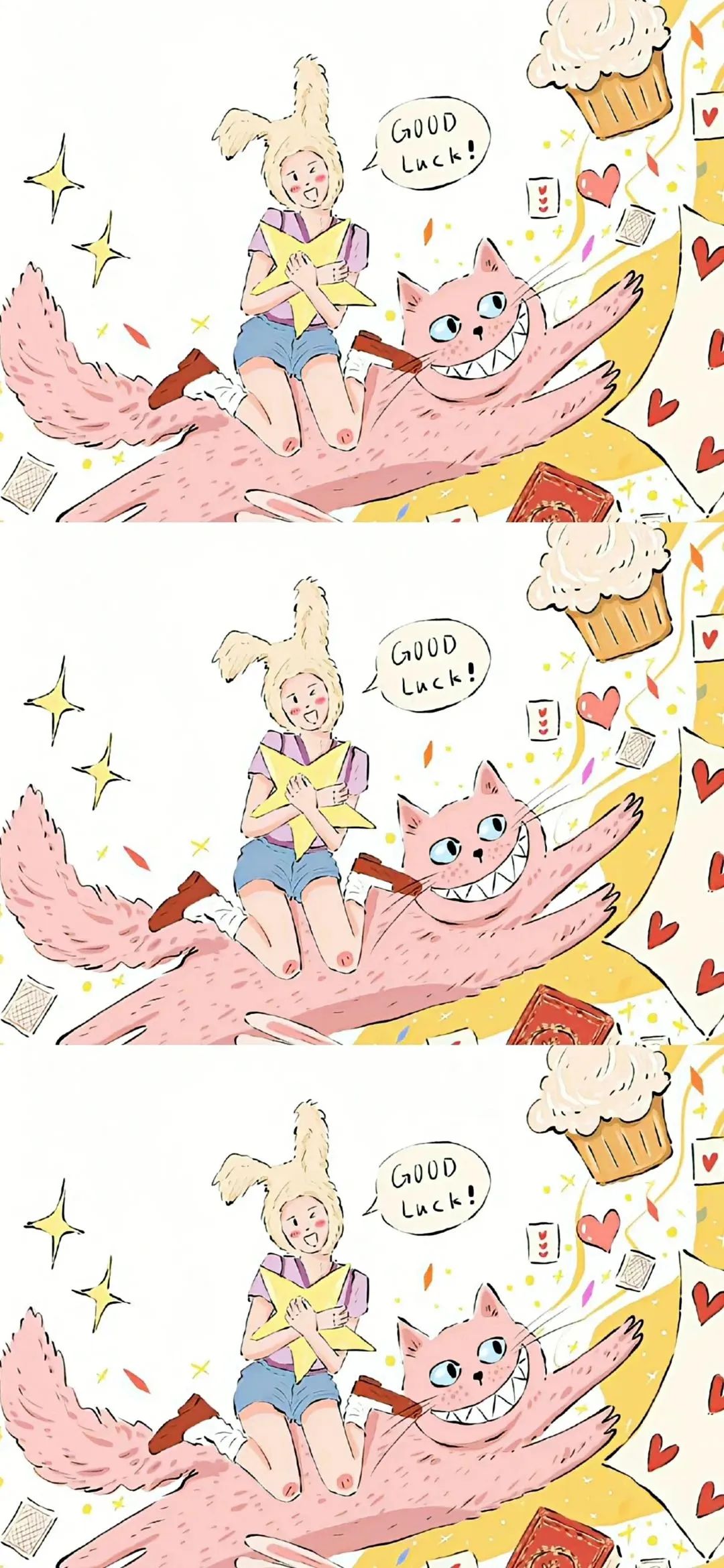 多功能可爱卡通壁纸,高清壁纸卡通可爱黄底图文