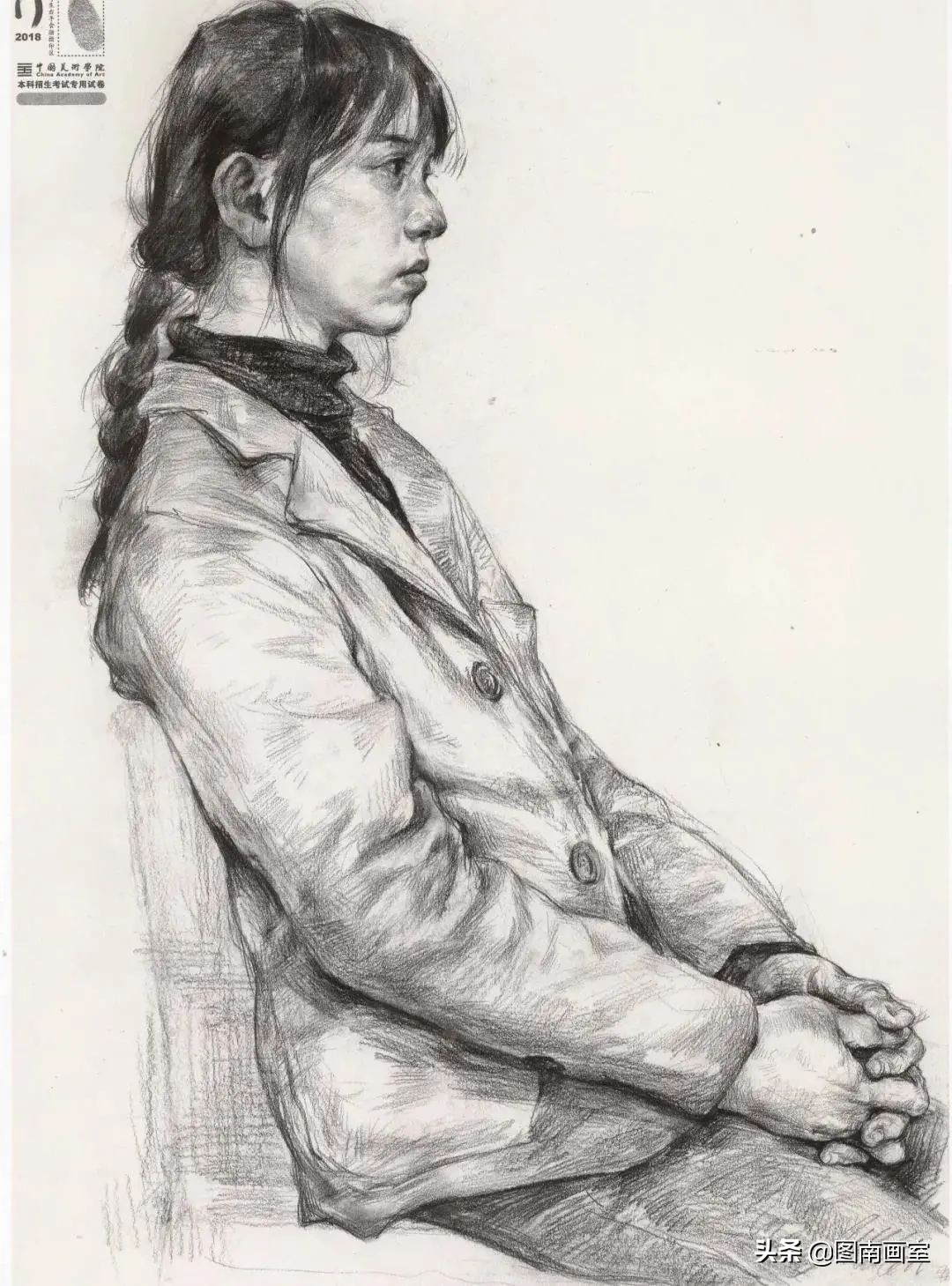 中国美术学院素描头像高分作品,全国素描高分作品