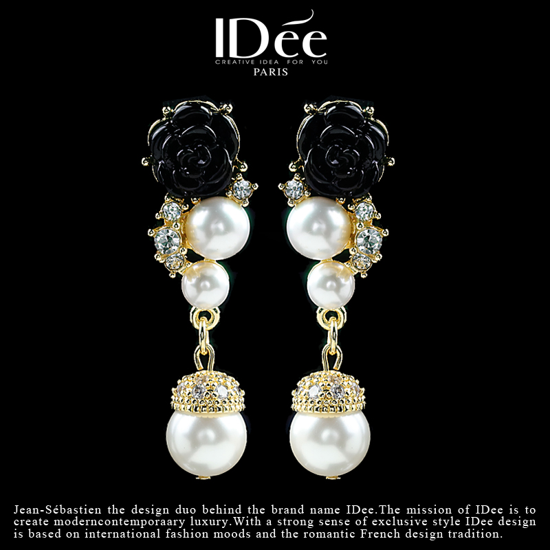 高级感超闪锆石珍珠流苏耳饰耳扣,珍珠耳饰轻奢小众高级感法式