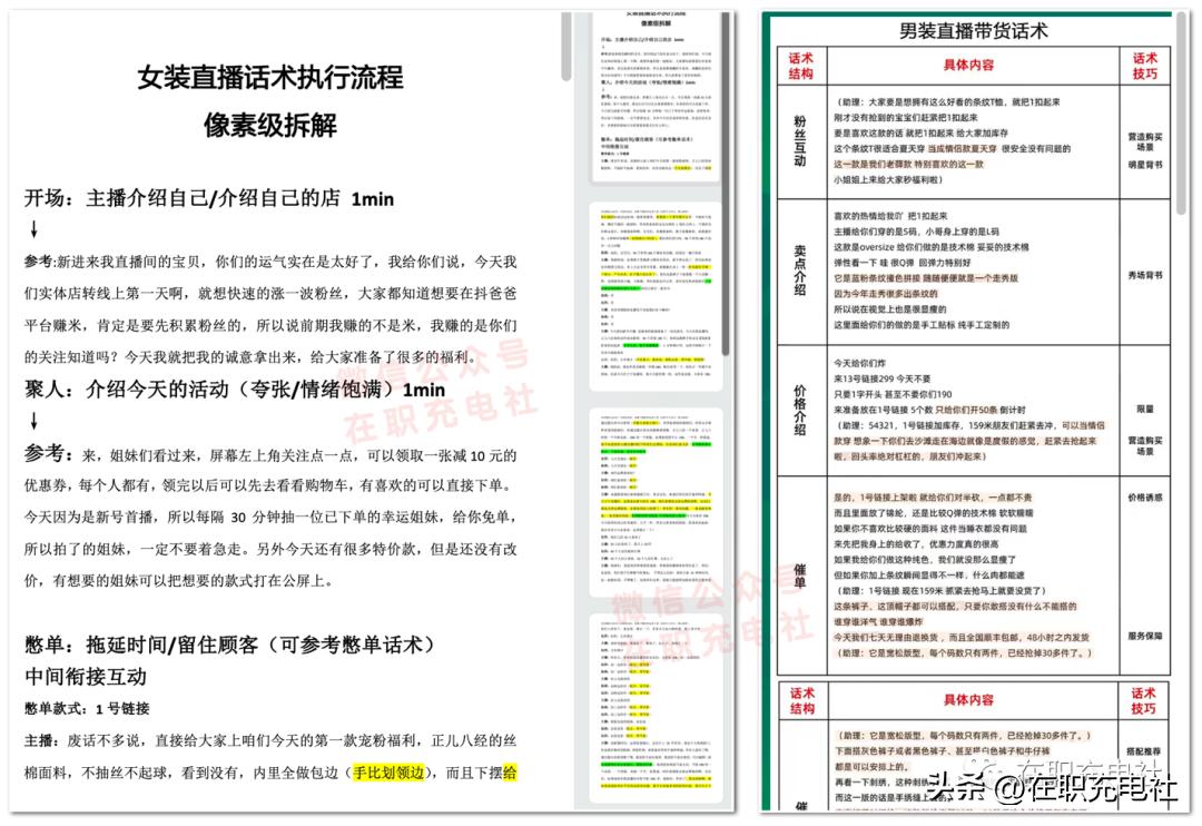 服装服饰电商直播话术脚本与服装文案（120份）