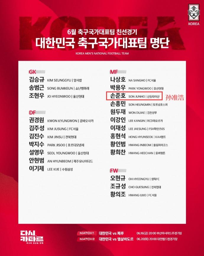 韩国主帅克林斯曼谈孙准浩,孙准浩入选韩国国家队