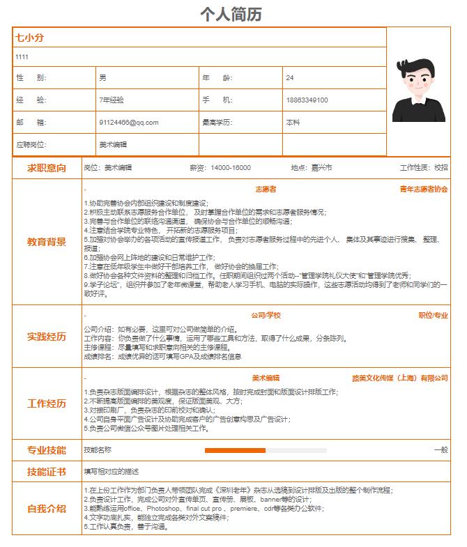 如何写个人求职简历模板范文,医学生求职简历模板自我介绍