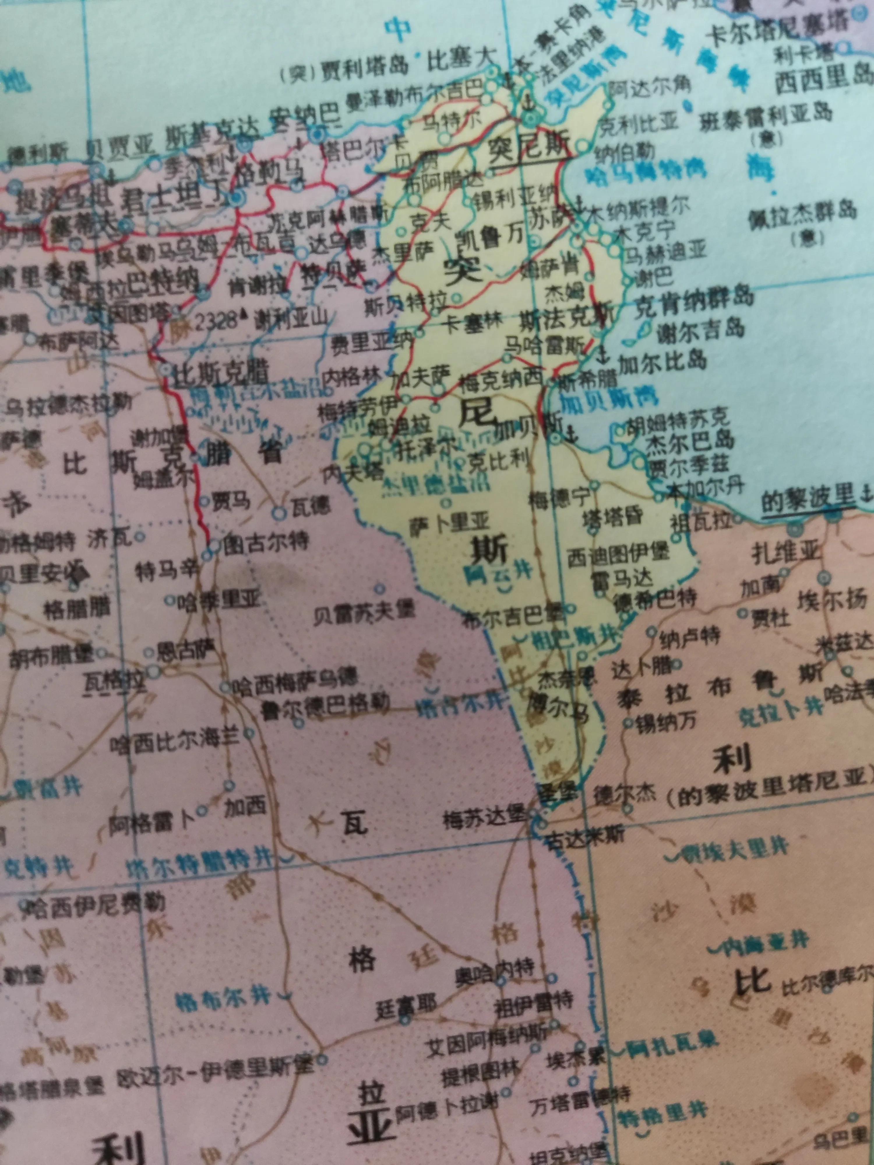 突尼斯地图全图,突尼斯地图