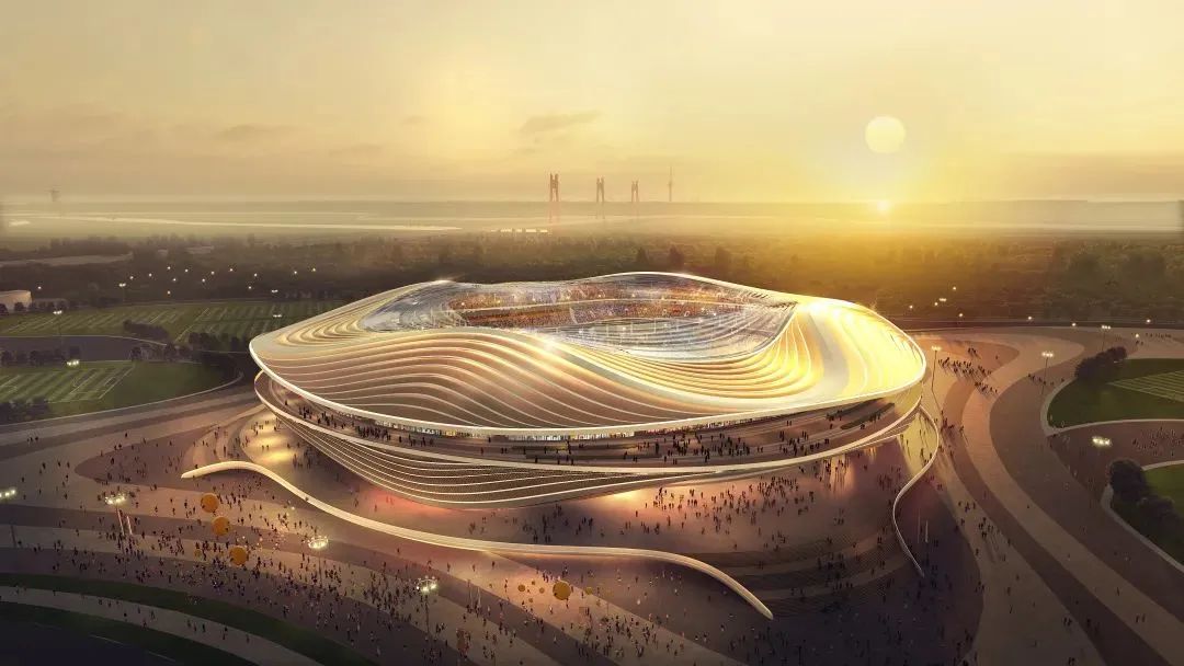 山东第一个国际足球场,山东首个6万座足球场效果图