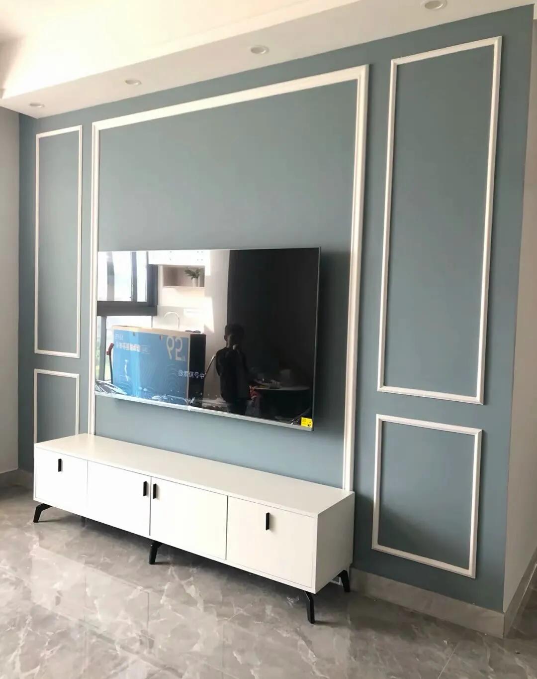 简单隐形门电视背景墙,30平小户型电视背景墙