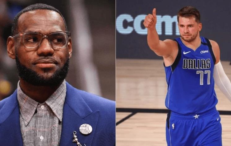 老詹扣篮惊呆布朗尼跟布莱斯,东契奇慢三步对抗上篮