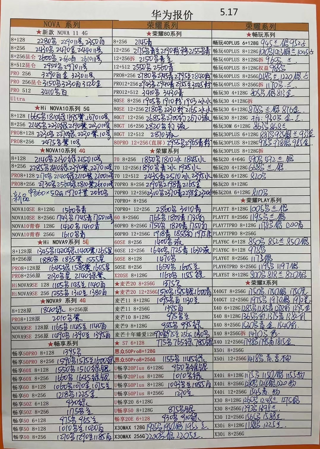 2023年12月手机批发价格一览表,深圳华强北7月16日手机批发