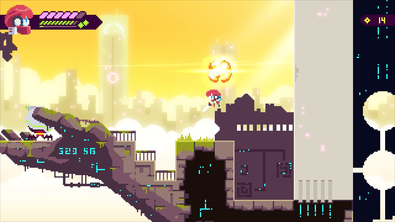 一款像素风的2D横版动作游戏