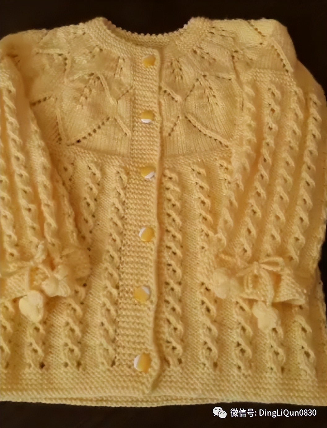 最新款女童开衫毛衣编织图片,针织洋气儿童毛衣