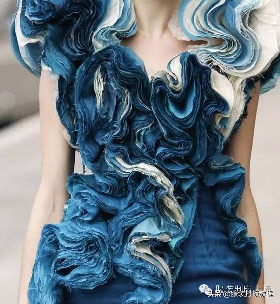 褶皱在女士礼服中的应用,褶皱肌理礼服