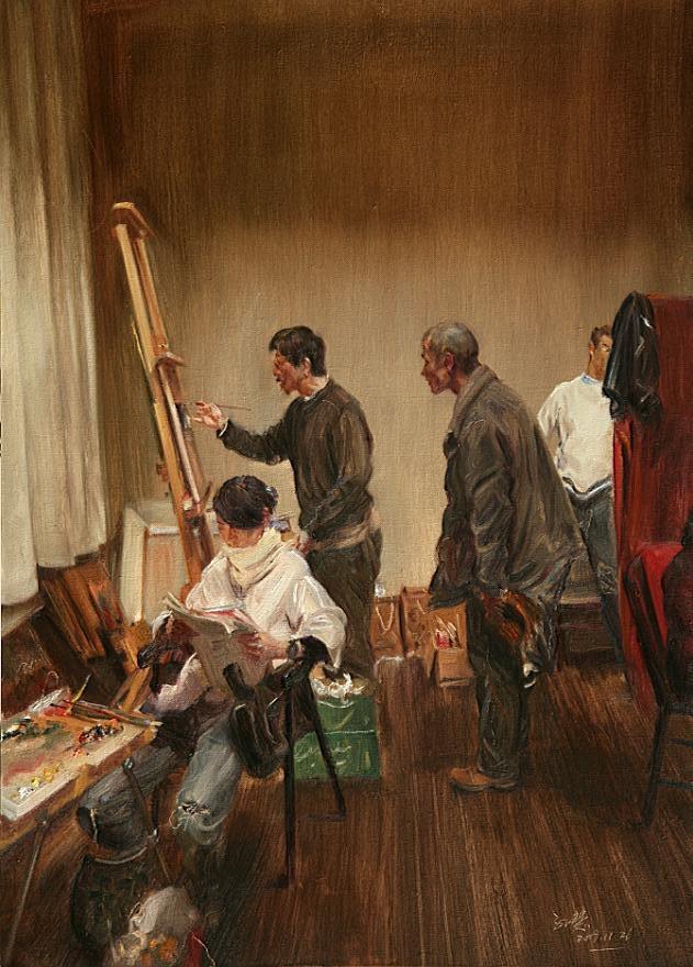 孔慧油画价格,孔慧人物油画作品