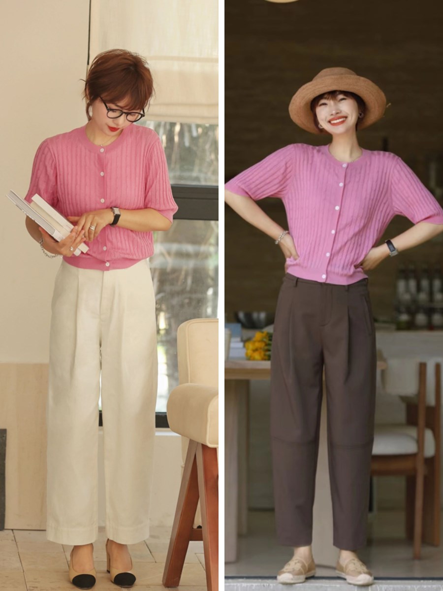 被这个40+的博主惊艳了：中年女人穿“粉色”，原来可以这么高级