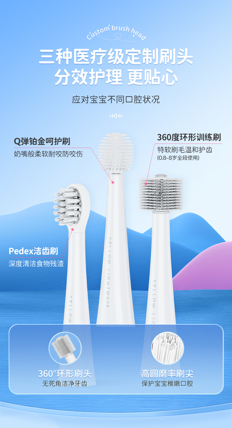 宝宝刷牙新款牙刷,儿童自动旋转牙刷